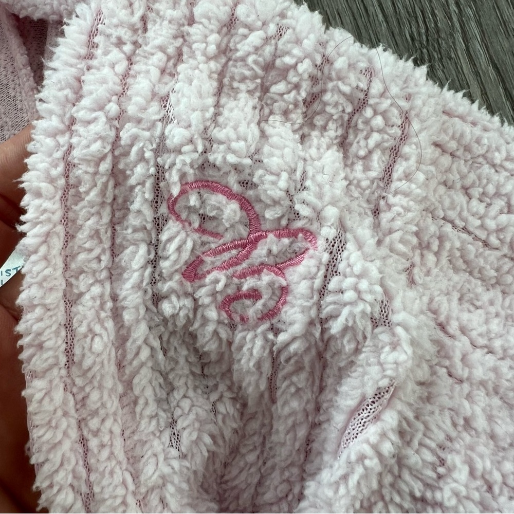 GENUINE BUILD A BEAR PINK CHENILLE ROBE WITH HOOD - Picture 2 of 4